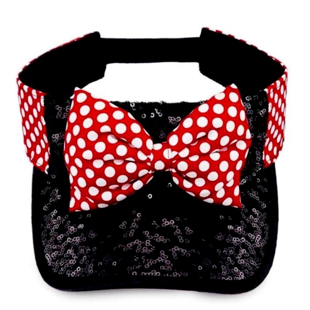 Disney Parks Minnie Mouse Sequin Visor Hat - Size Adult
